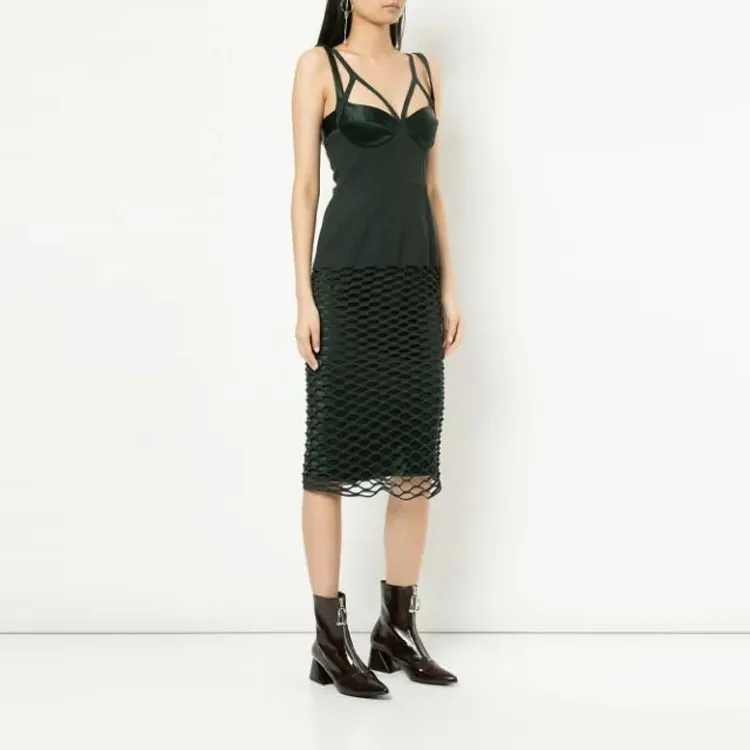 DION LEE Sleeveless Dresses Women's Dark Green-3