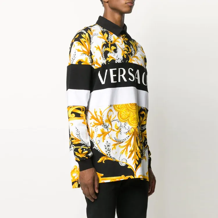 VERSACE Polo Shirts Unisex Yellow-3