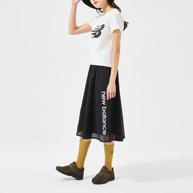 New Balance Set in Sleeve T Shirt Women's White-4