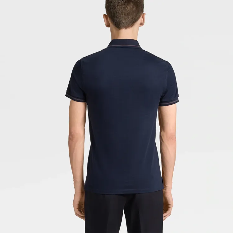 Zegna SS21 Polo Shirt Men's Blue-2