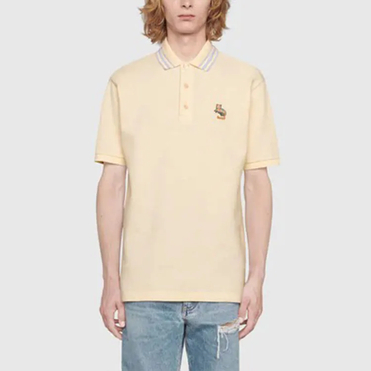 GUCCI Polo Shirts Men Ecru-4