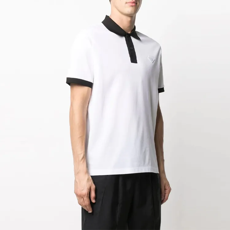 PRADA Polo Shirts Men White-3