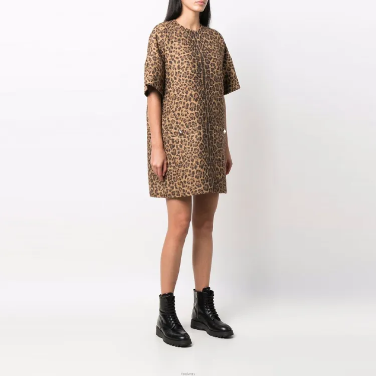 Valentino Short-Sleeved Dresses Women's Brown-3