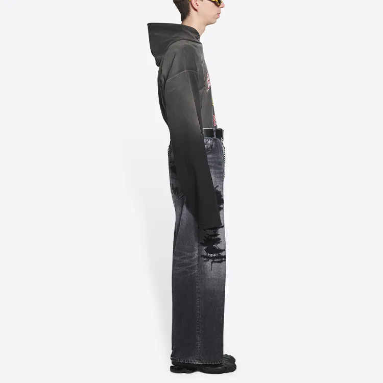Balenciaga Trompe L'Œil Large Baggy Trousers-5