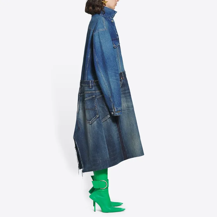 Balenciaga FW21 Long Sleeved Dresses Women's Blue-4