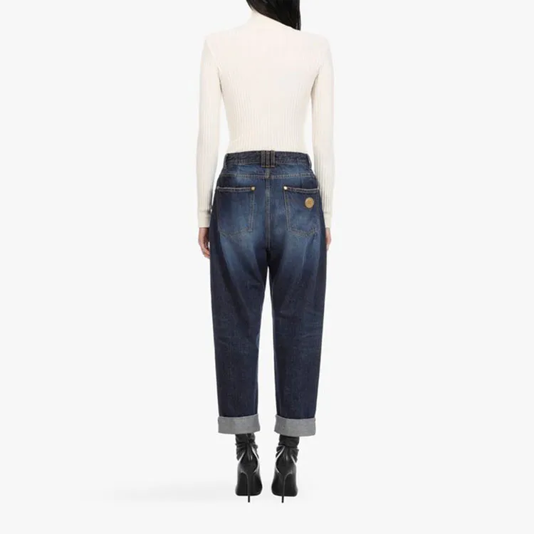BALMAIN Jeans Women's Dark Blue-3