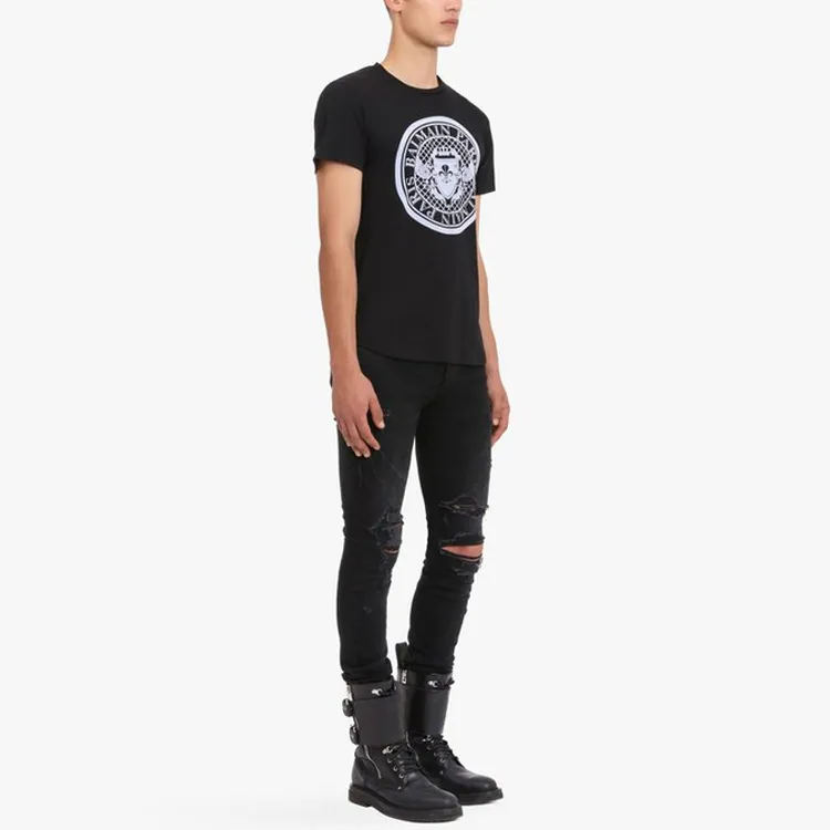 BALMAIN Logo Printed Crewneck T-Shirt-3