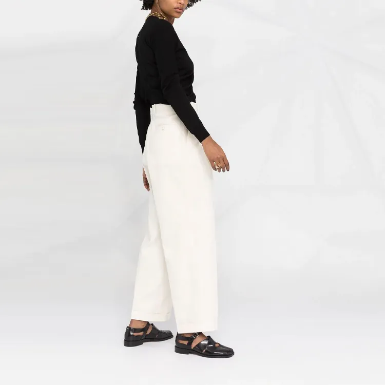 Maison Margiela Casual Pants Women's Ecru-4