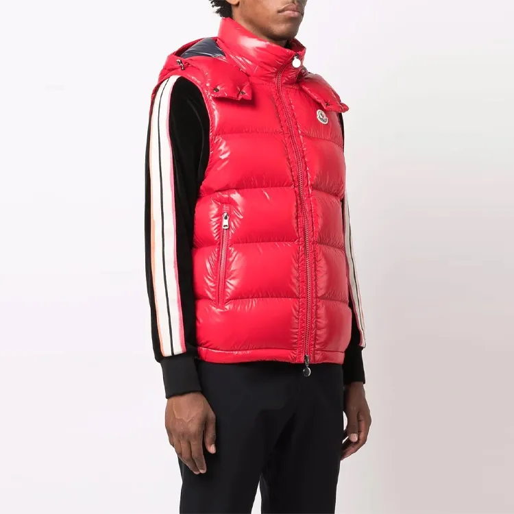Moncler Bormes Series Vests Men Red-4