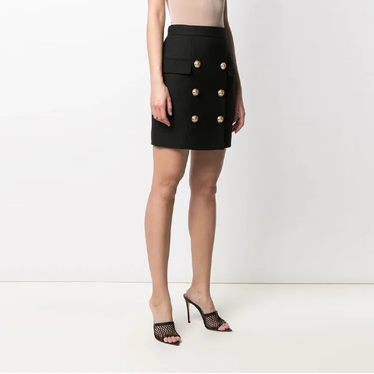 BALMAIN FW21 Casual Short Skirts Women's Black-2