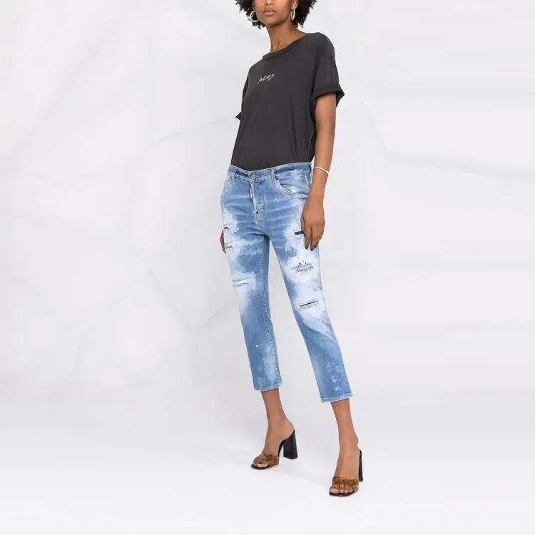 DSQUARED 2 Ripped-detail Cropped Jeans-2