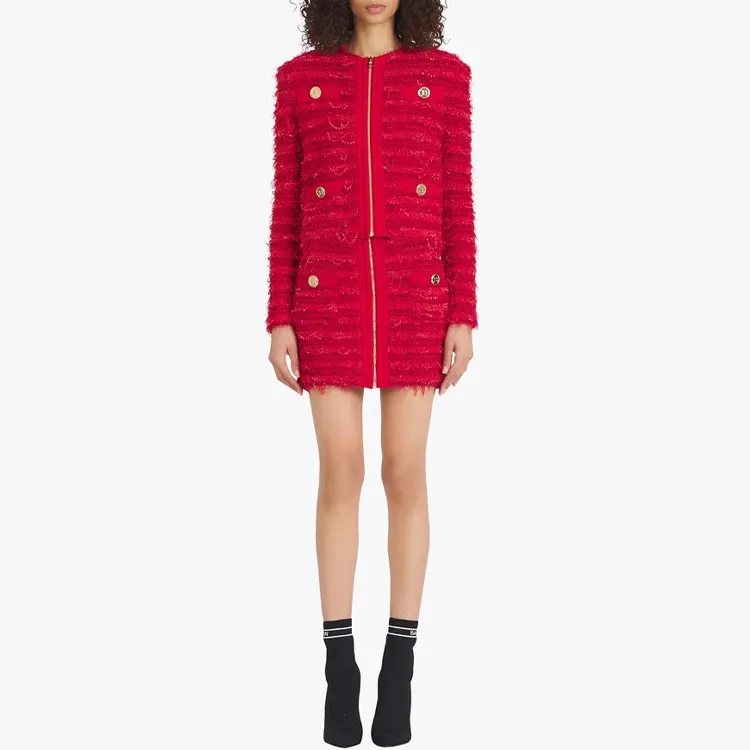 BALMAIN Jackets Women's Red-2