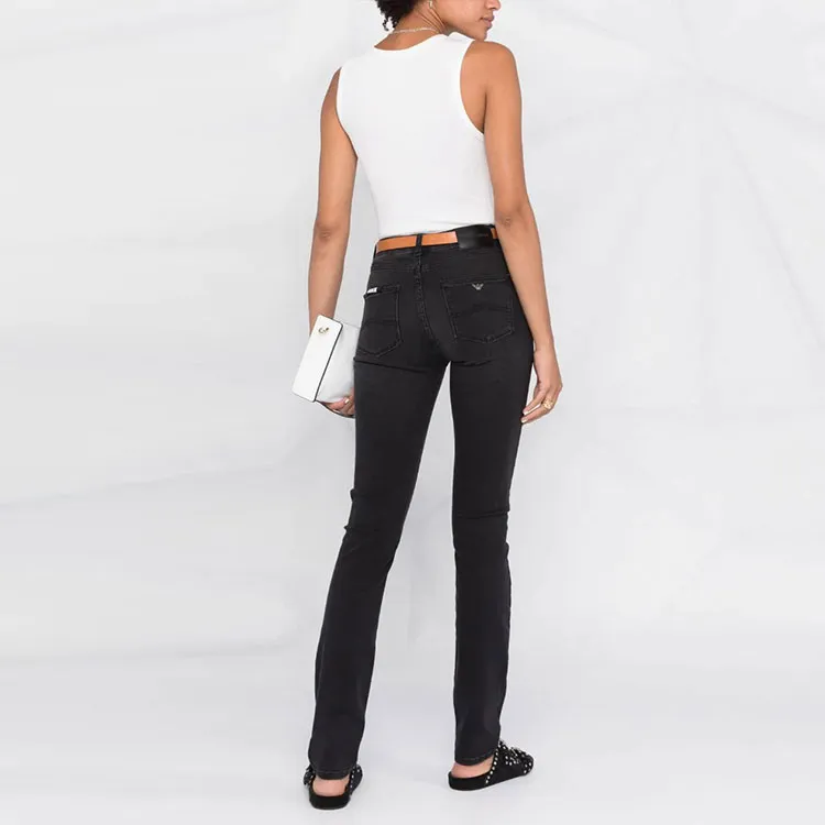 EMPORIO ARMANI Logo patch Skinny Trousers-3