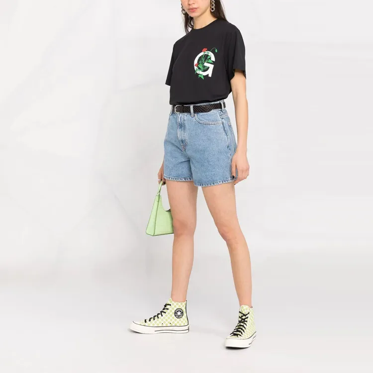 GANNI Denim Shorts Women's Blue-3