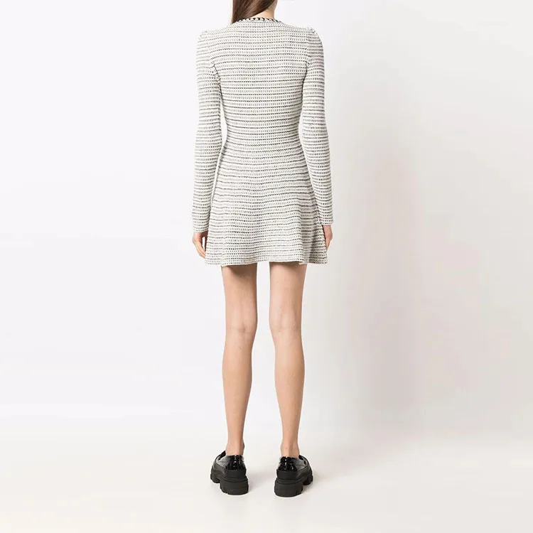 Self portrait Long Sleeved Dresses Women's White-3