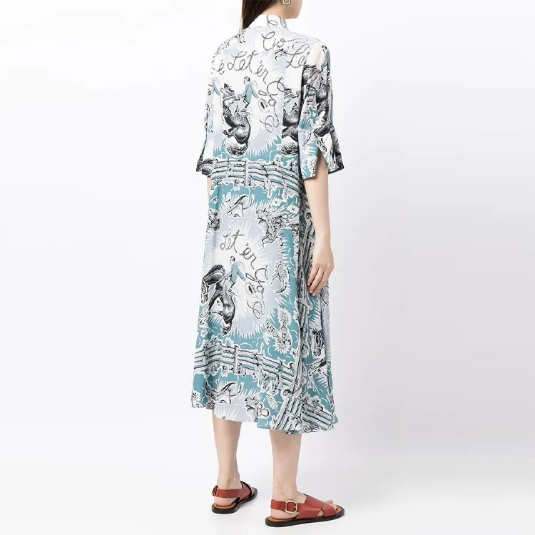 Paul Smith Long-Sleeved Dresses Women's Blue-3