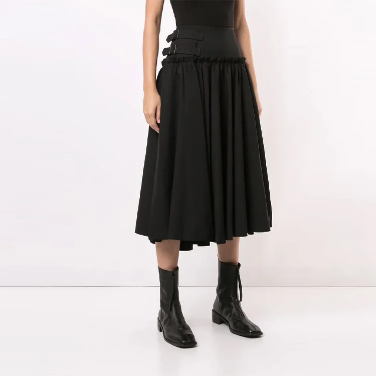 Yohji Yamamoto Drawstring Pleated Skirt-3