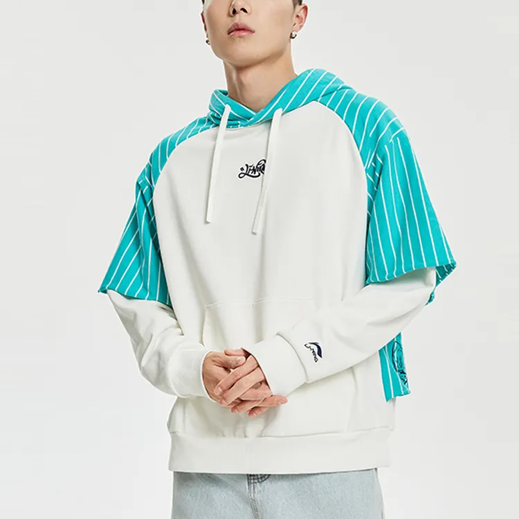 LINING Skateboard Sweatshirts Men Champagne White Ice Crystal Green-5