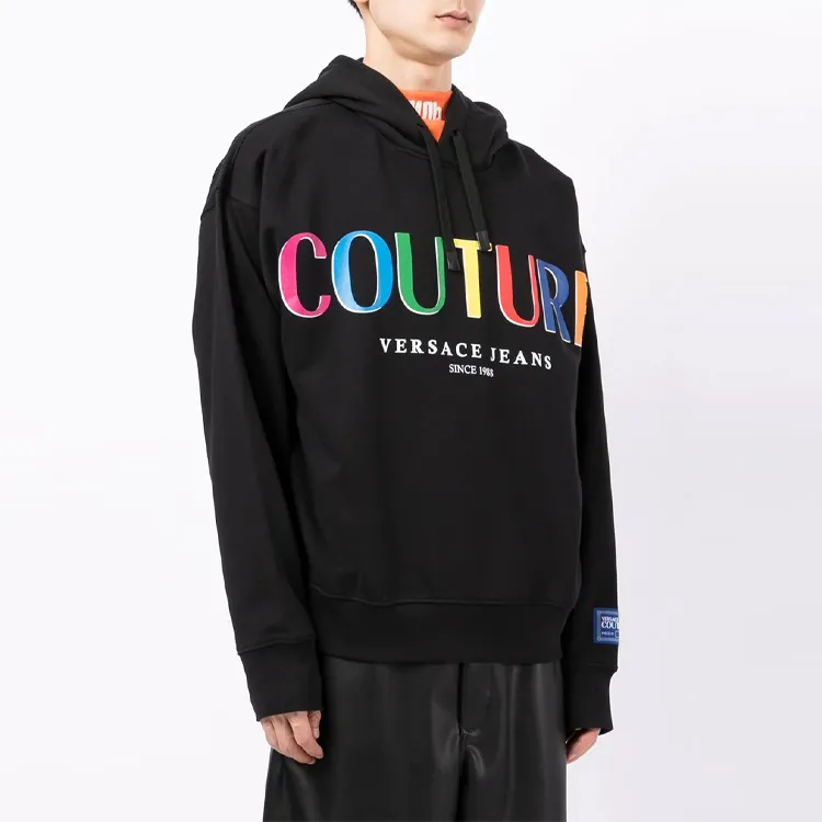 VERSACE JEANS COUTURE Logo-print Cotton Hoodie-3