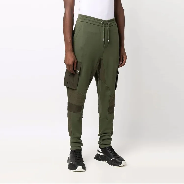 BALMAIN Knitted Sweatpants Men Green-2