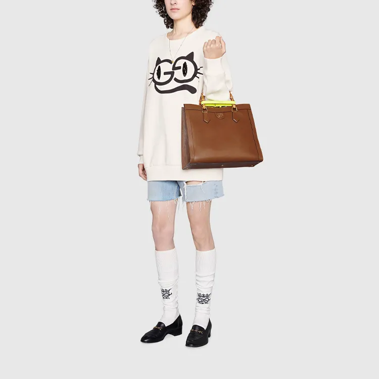 GUCCI Cat Eyes print Bead embellished Sweatshirt-2