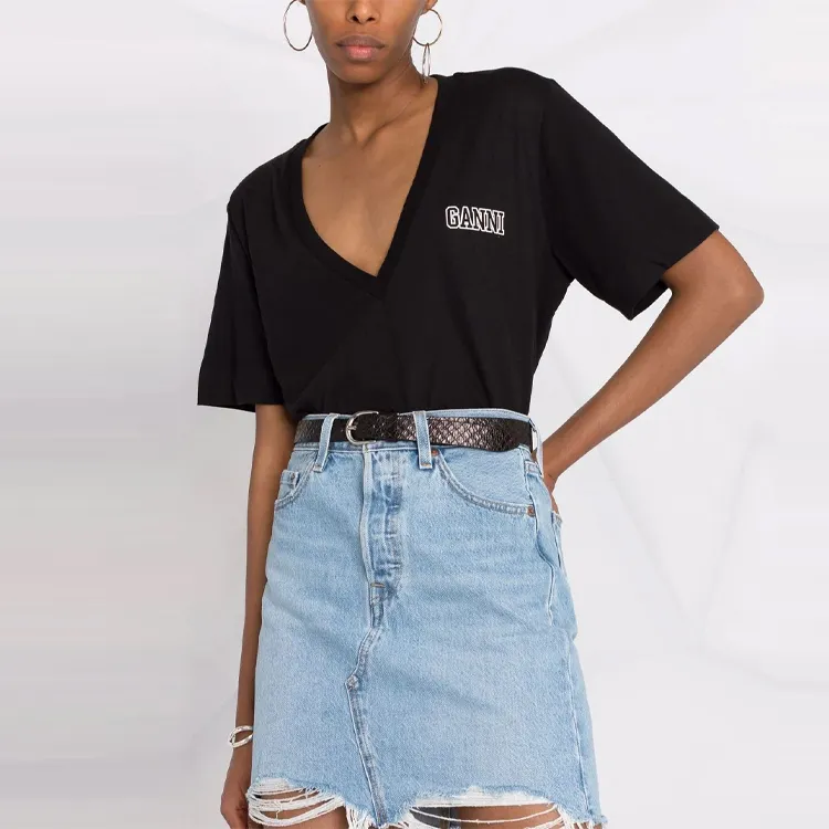 GANNI T Shirts Women's Black-4