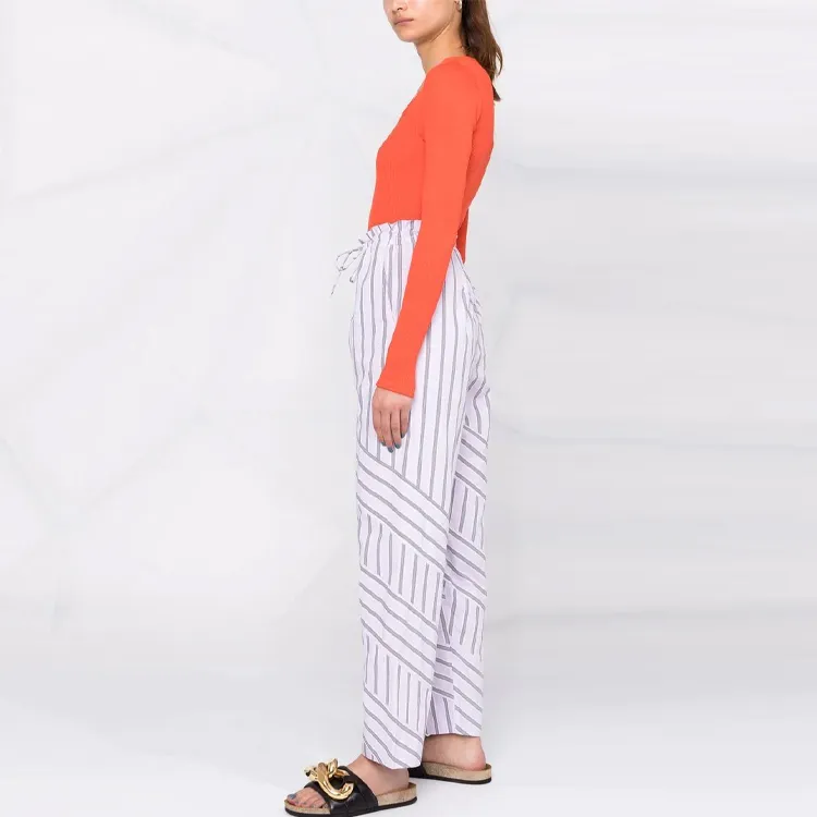 GANNI Casual Pants Women's White-1