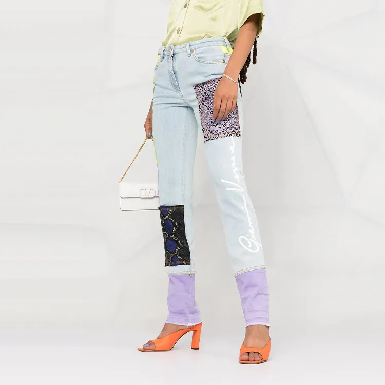 VERSACE Denim Pants 'Multicolor'-4
