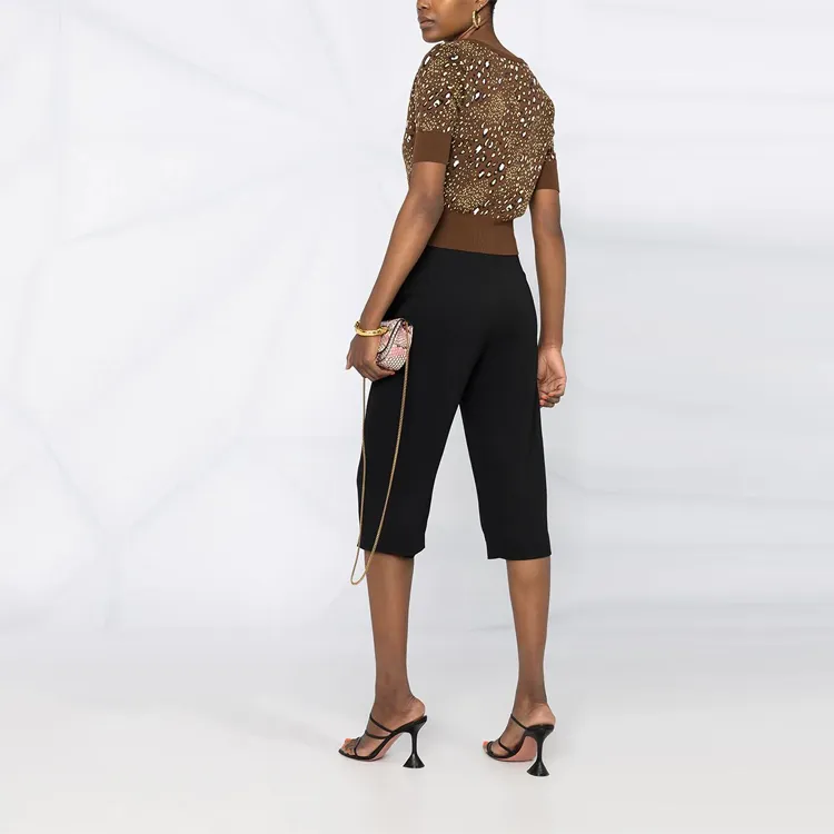 VERSACE Casual Pants Women's Black-4
