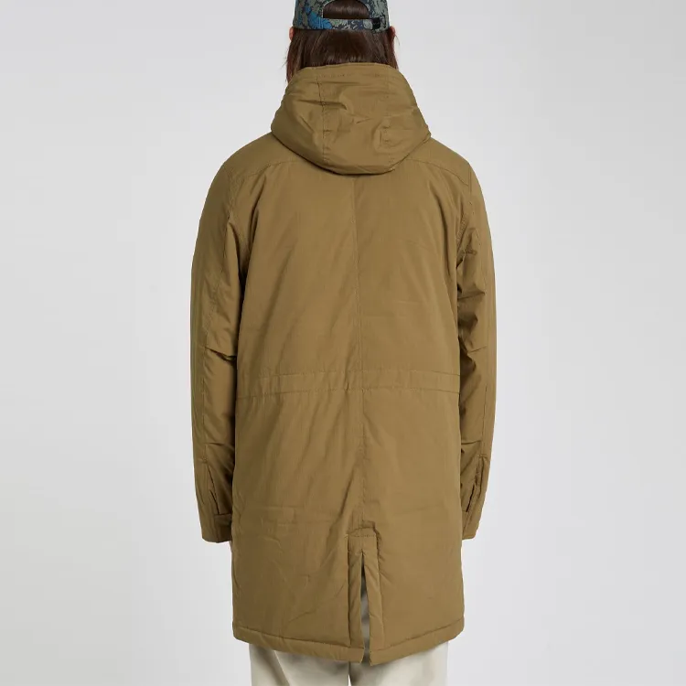 PS By Paul Smith FW21 Solid Color Hooded Loose Fit Mid-Length Puffer Jacket Men's Umber-4