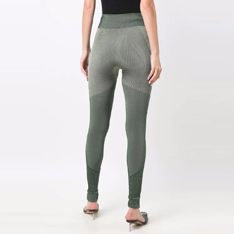 OFF WHITE Athl Shiny Seamless Leggings Green-2