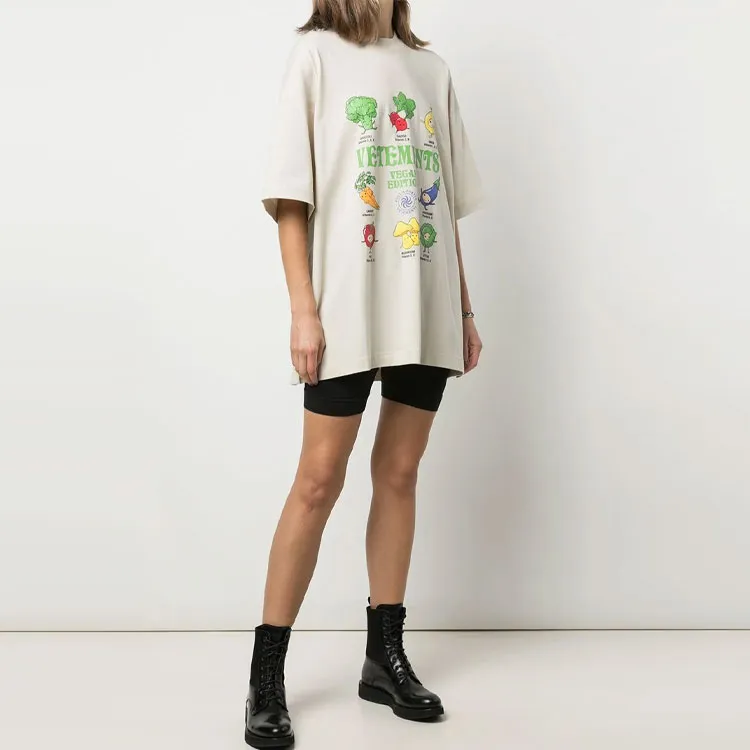 Vetements T-Shirts Women's Beige-3