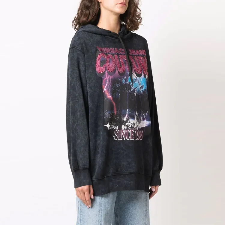 VERSACE JEANS COUTURE Graphic print Cotton Hoodie-4