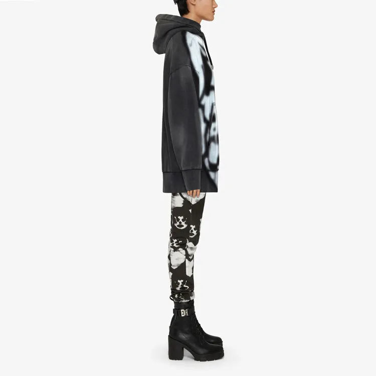 Givenchy X Chito Oversized Hoodie With Tag Effect Dog Print 'Black'-3