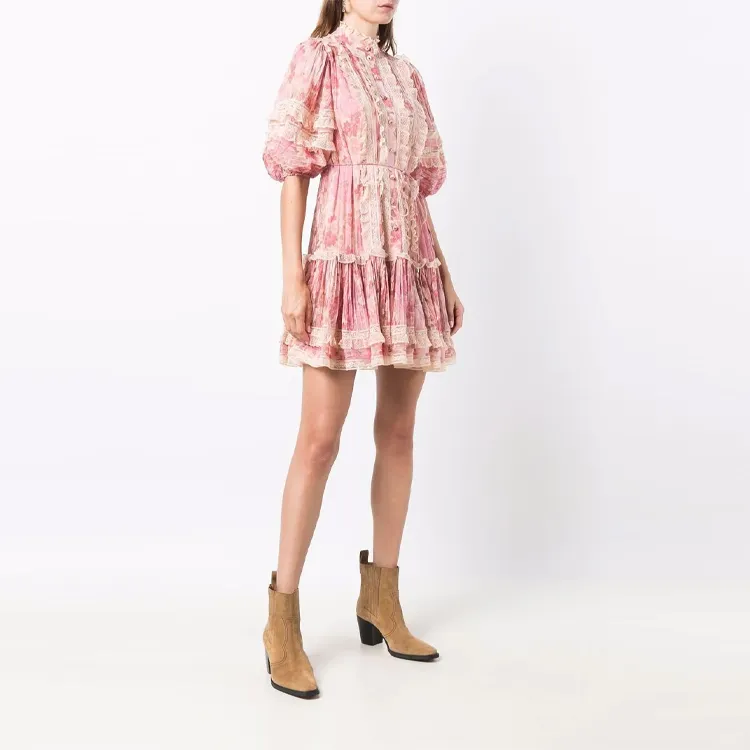 Zimmermann Short Sleeved Dresses Women's Pink-3