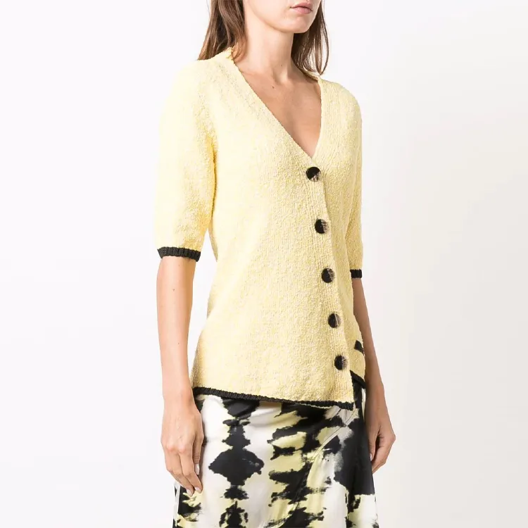 GANNI FW21 Slim Fit Knitwear Women's Yellow-3
