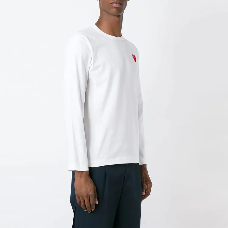 CDG Play T Shirts Men White-2