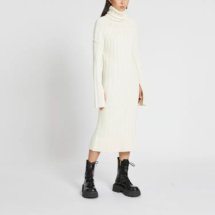 SportMa Long Sleeved Dress Women's Beige-3