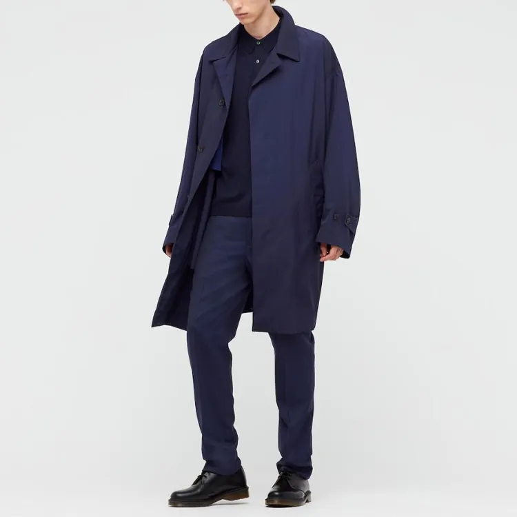 UNIQLO x JIL SANDER Trench Coat Men's Navy Blue-4