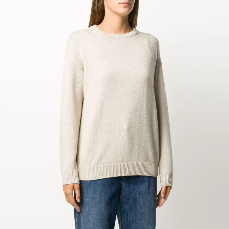 Brunello Cucinelli Sequin-Embellished Crewneck Jumper-2