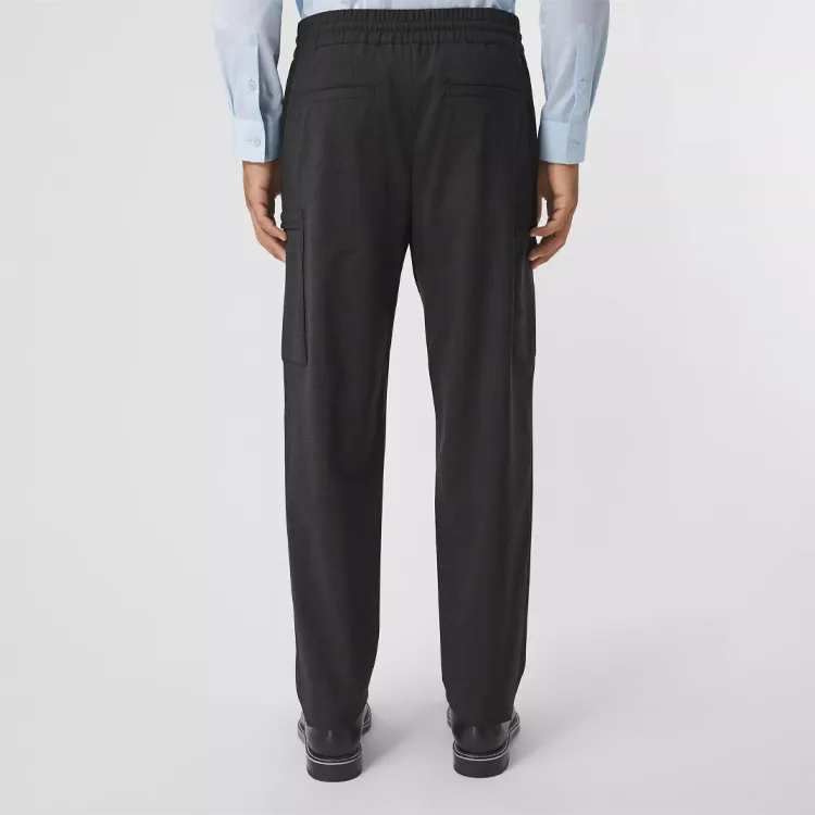 Burberry Stretch Wool Cargo Jogging Pants-3