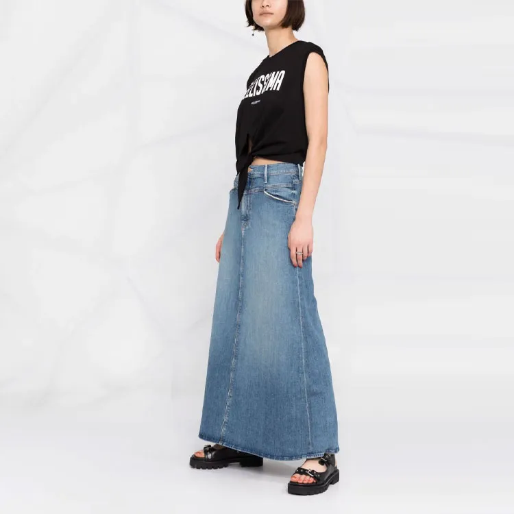 MOTHER Denim Short Skirts Women's Blue-3