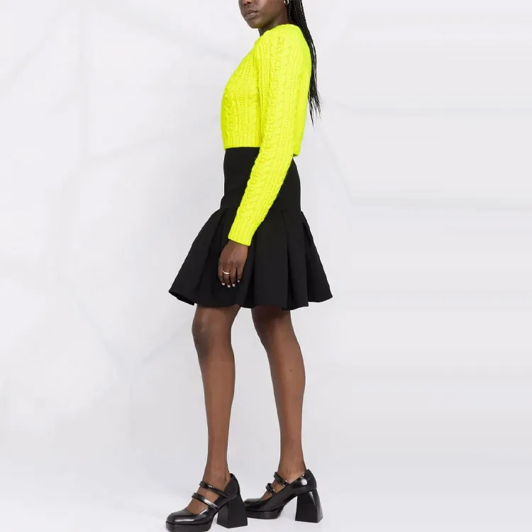 PHILOSOPHY DI LORENZO SERAFINI FW21 Cropped Skirt Black-3
