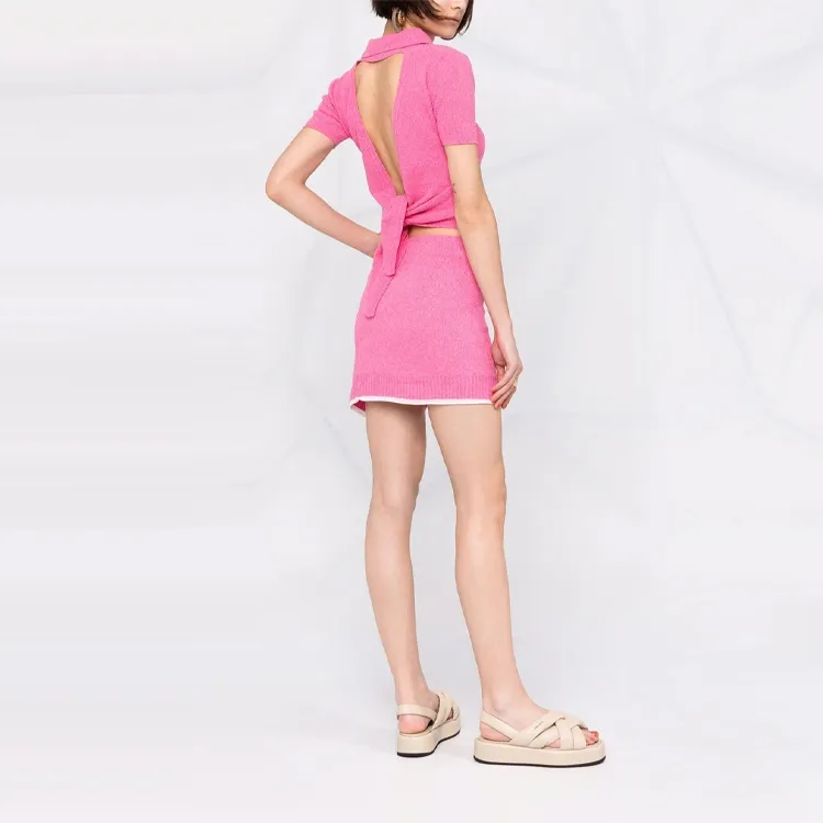 Jacquemus Twisted-wrap Knitted Mini Skirt-3