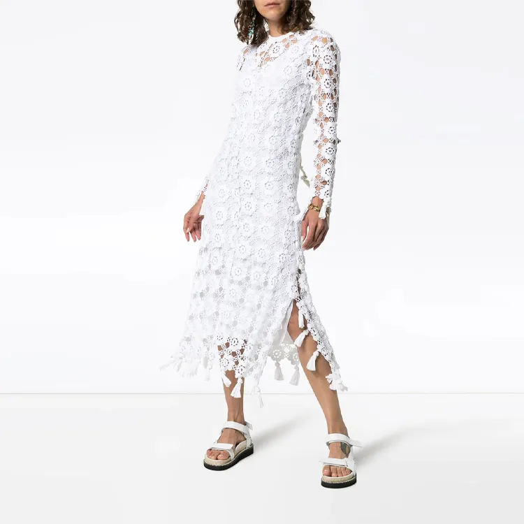 Chloé Long-Sleeved Dresses Women's White-1