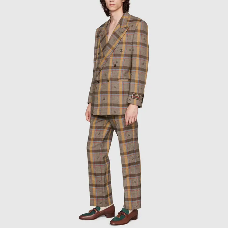 GUCCI Check wool Jacket-2