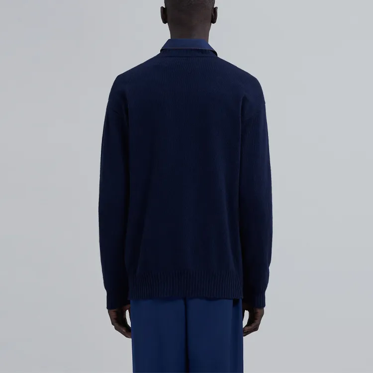 MARNI Cashmere Sweaters Men Dark Blue-2
