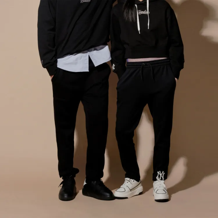 MLB New York Yankees Knitted Sweatpants Unisex Black-3