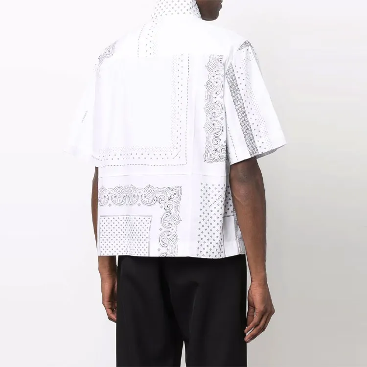 Givenchy Zip Snap Short Sleeve Printed Shirt-2