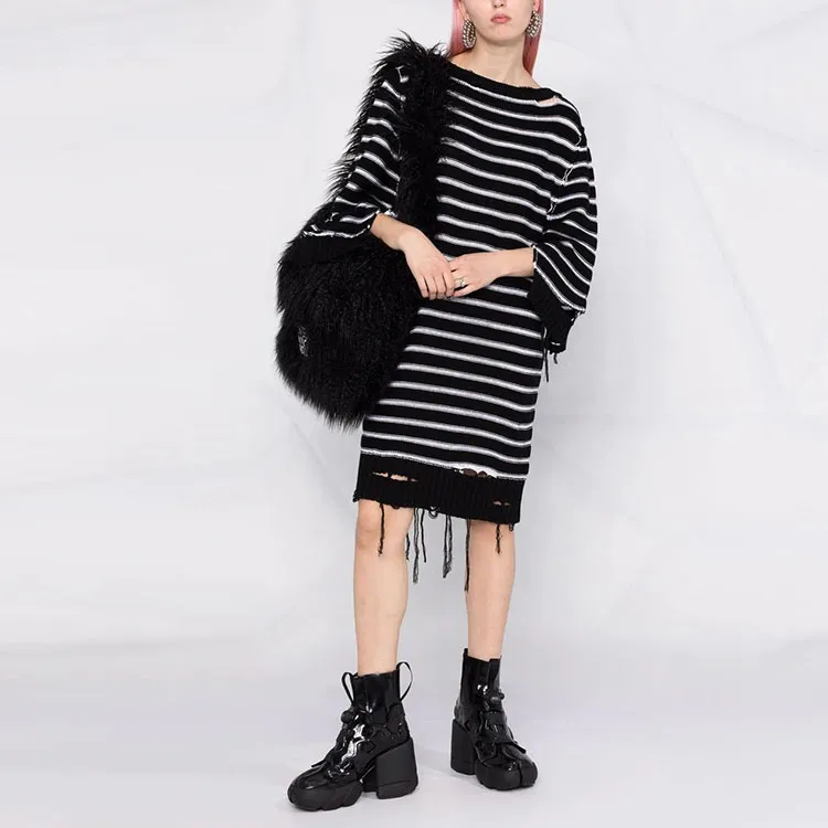 MM6 Maison Margiela Long Sleeved Dresses Women's Black-1
